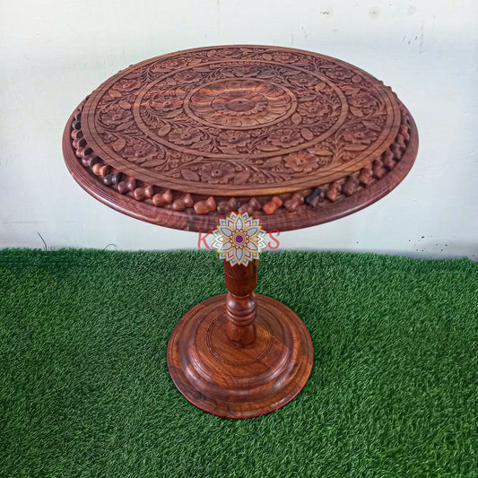 Coffee Table Topped With Hand Carving Art Work uplift Design ( Carving Design can be a bit Different )